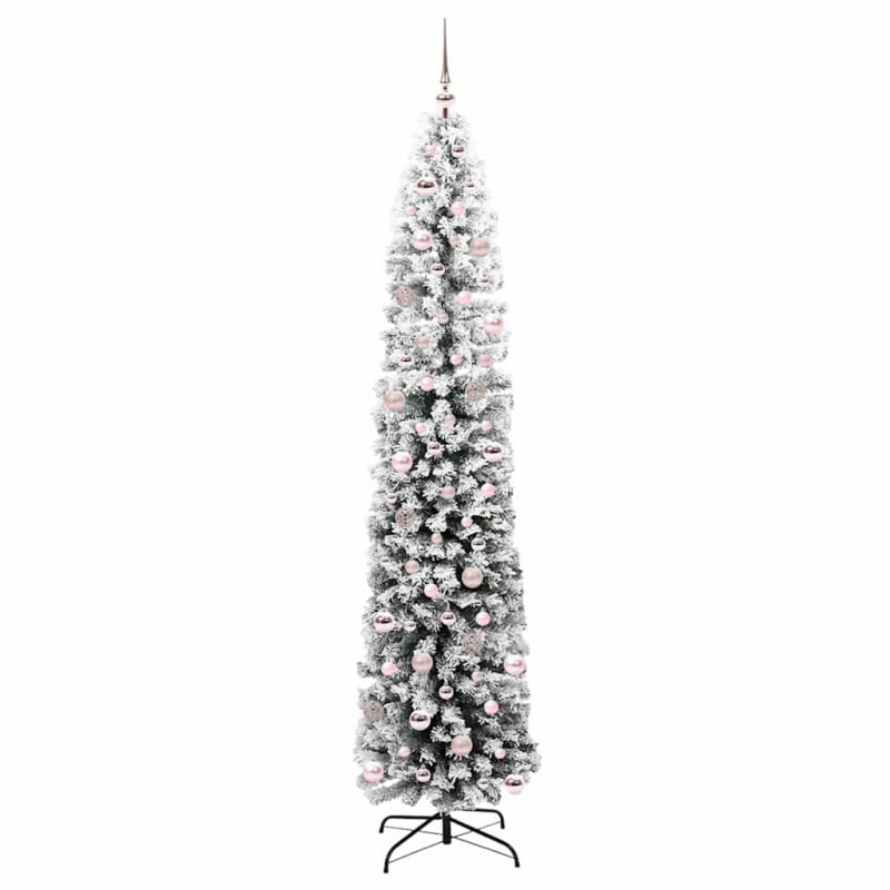 Sztuczna choinka z podstawą Zielony 240 cm PVC, stal i plastik