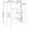 Szafka ścienna 2 pcs Stare drewno 69,5 x 34 x 90 cm