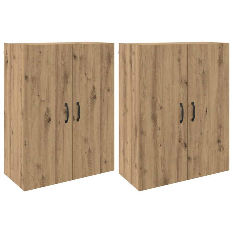 Szafka ścienna 2 pcs Dąb rzemieślniczy 69,5 x 34 x 90 cm