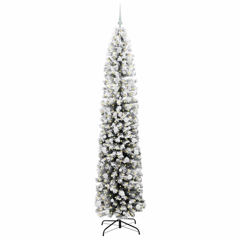 Sztuczna choinka z podstawą Zielony 240 cm PVC, stal i plastik