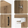 Szafka ścienna 2 pcs Dąb rzemieślniczy 69,5 x 34 x 90 cm