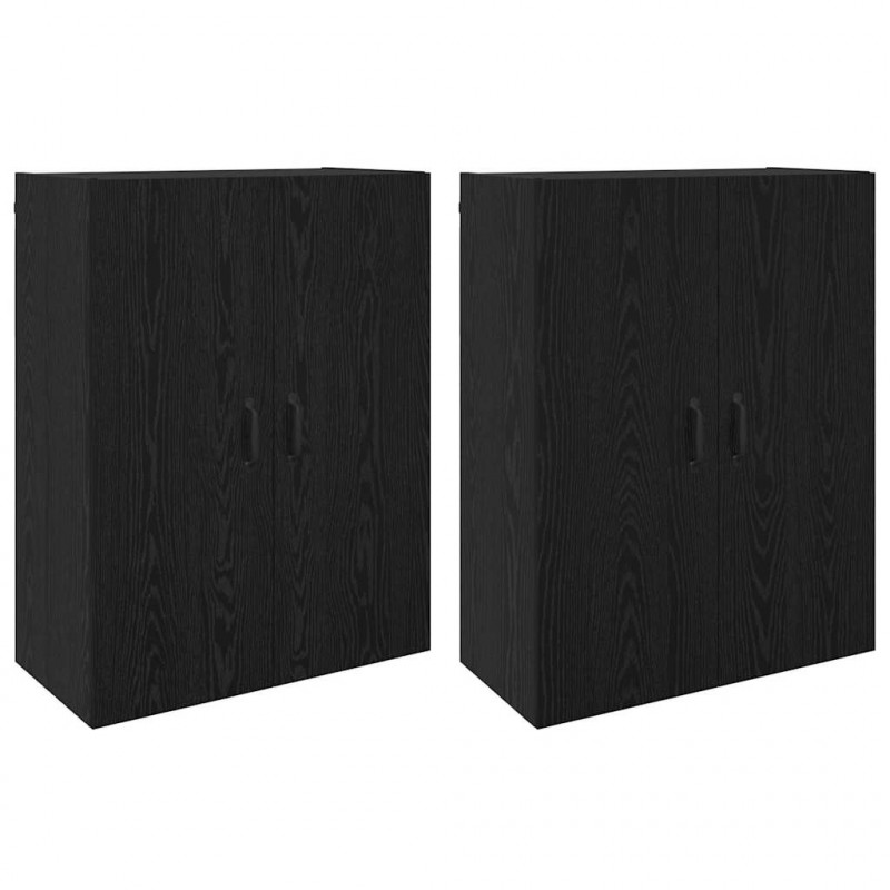 Szafka ścienna 2 pcs Czarny Dąb 69,5 x 34 x 90 cm