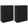 Szafka ścienna 2 pcs Czarny Dąb 69,5 x 34 x 90 cm