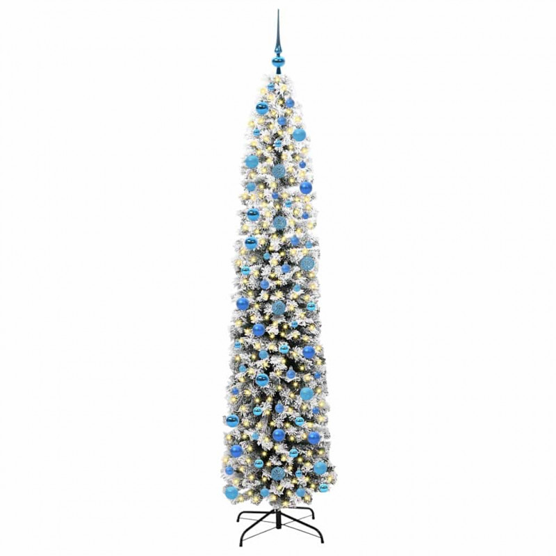 Sztuczna choinka z podstawą Zielony 240 cm PVC, stal i plastik