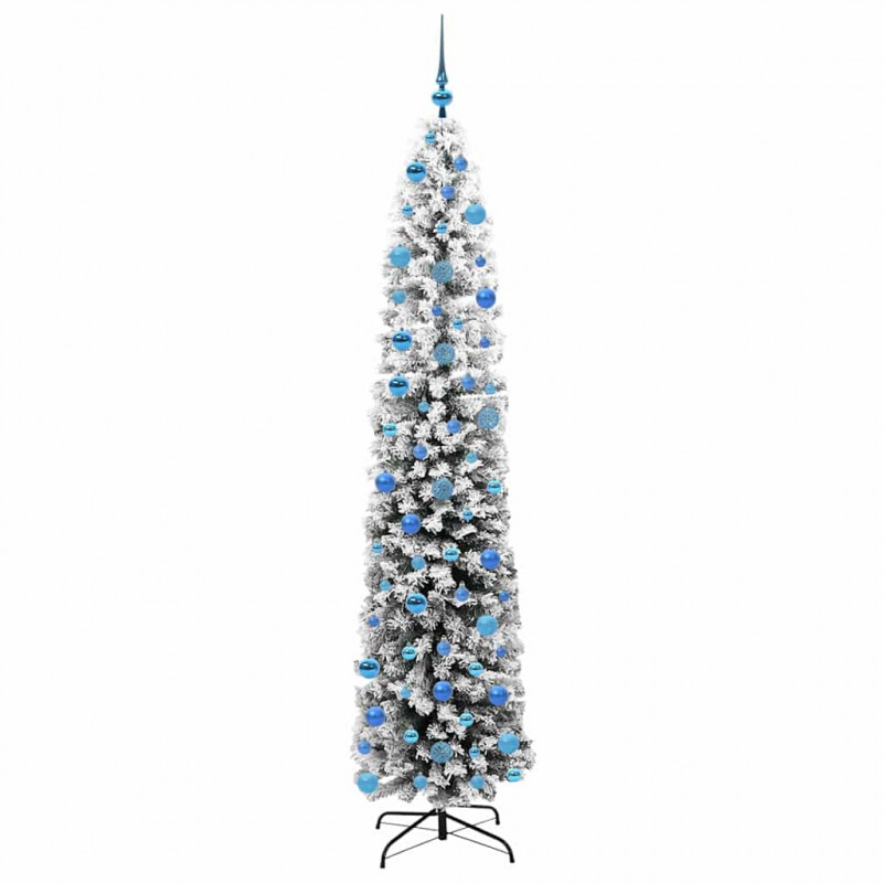 Sztuczna choinka z podstawą Zielony 240 cm PVC, stal i plastik