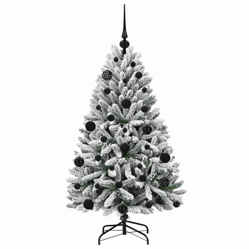 Sztuczna choinka Zielony i Biały 120 cm PVC i Metal