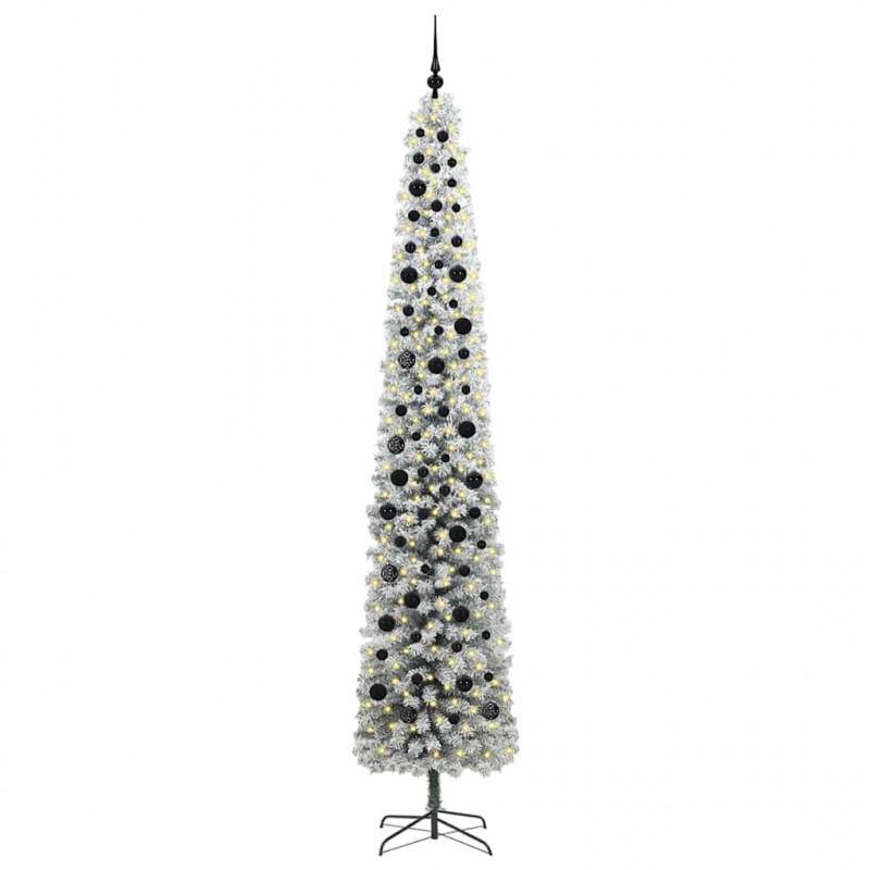 Sztuczna choinka z podstawą Zielony 270 cm PVC, stal i plastik