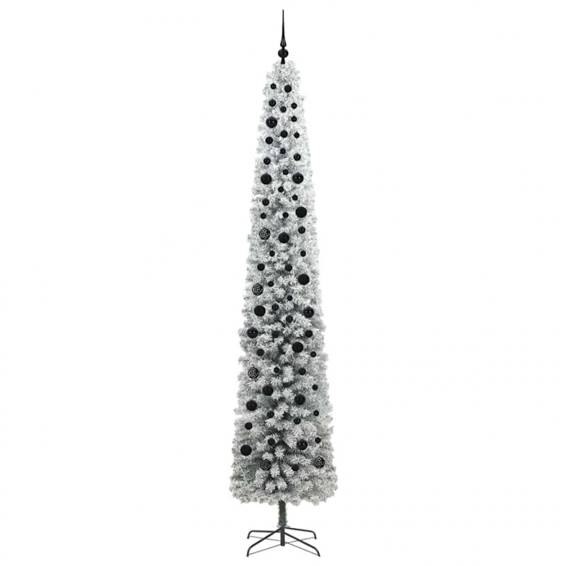 Sztuczna choinka z podstawą Zielony 270 cm PVC, stal i plastik