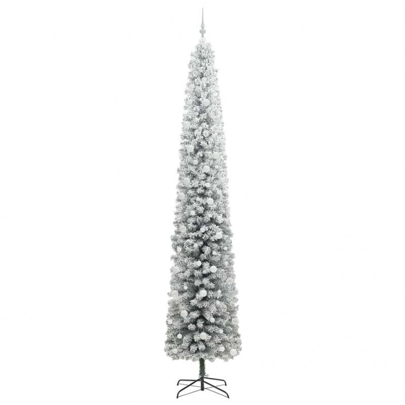 Sztuczna choinka z podstawą Zielony 270 cm PVC, stal i plastik