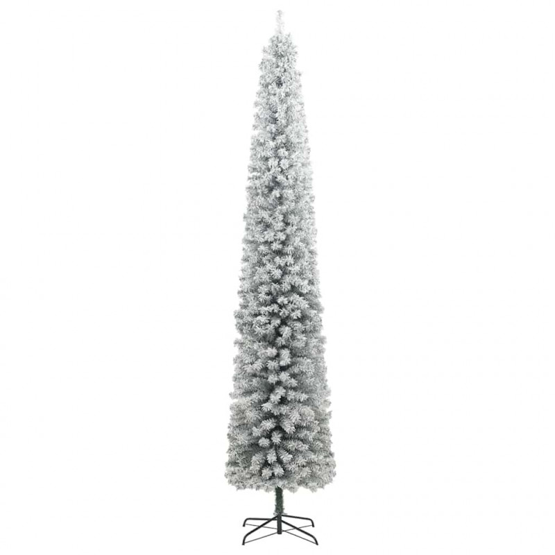 Sztuczna choinka z podstawą Zielony 270 cm PVC, stal i plastik