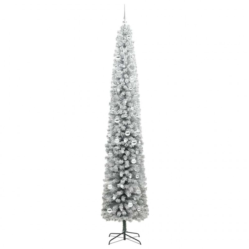 Sztuczna choinka z podstawą Zielony 270 cm PVC, stal i plastik