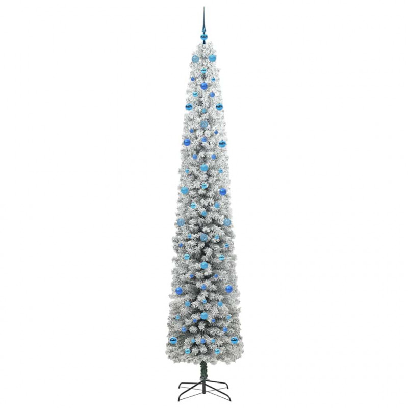 Sztuczna choinka z podstawą Zielony 270 cm PVC, stal i plastik