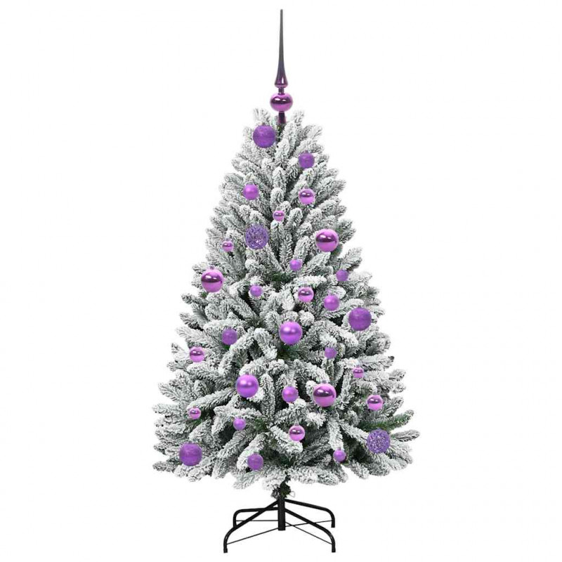 Sztuczna choinka Zielony i Biały 120 cm PVC i Metal