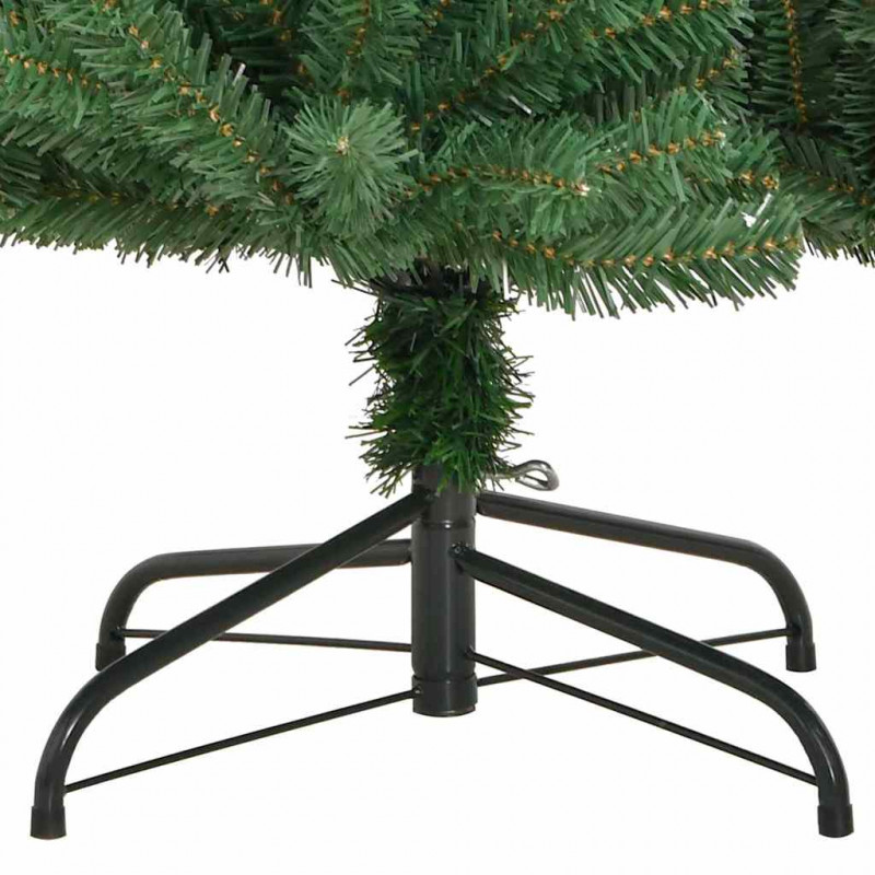 Sztuczna choinka z zawiasami Zielony 120 cm PVC i Metal