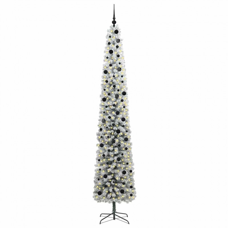Sztuczna choinka z podstawą Zielony 300 cm PVC, stal i plastik