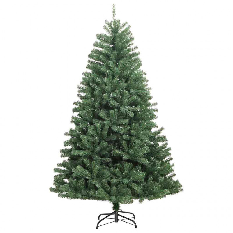 Sztuczna choinka z zawiasami Zielony 120 cm PVC i Metal
