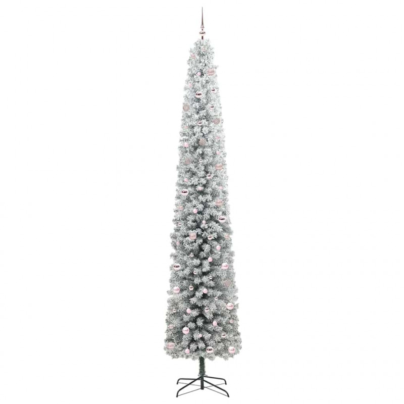 Sztuczna choinka z podstawą Zielony 300 cm PVC, stal i plastik