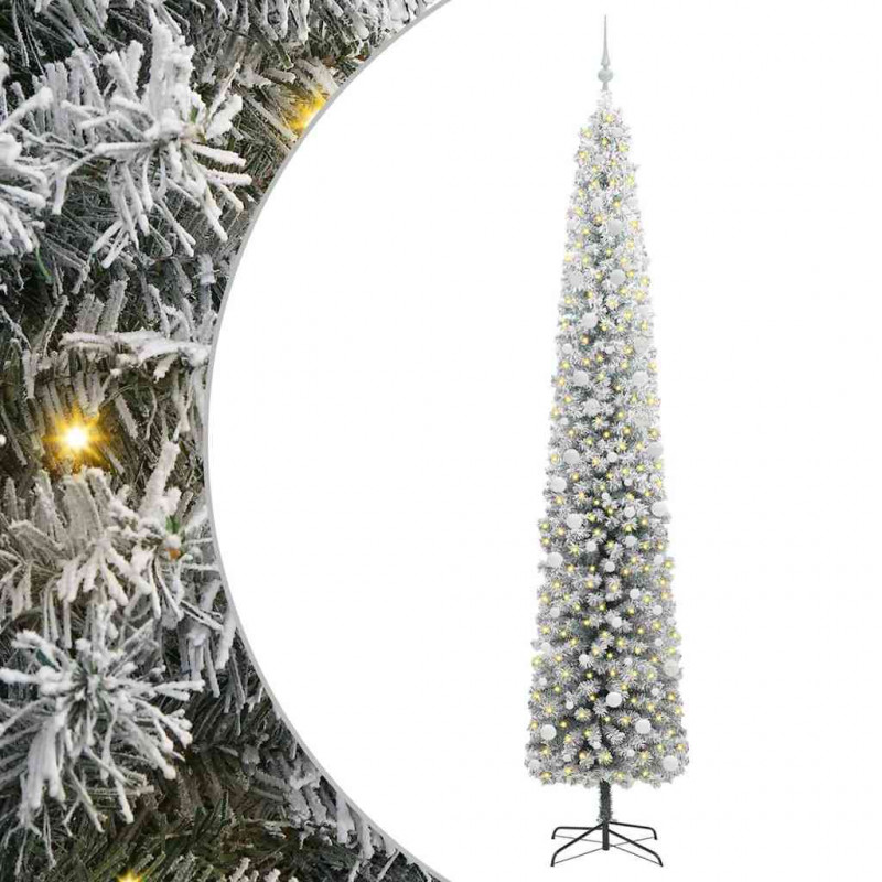 Sztuczna choinka z podstawą Zielony 300 cm PVC, stal i plastik
