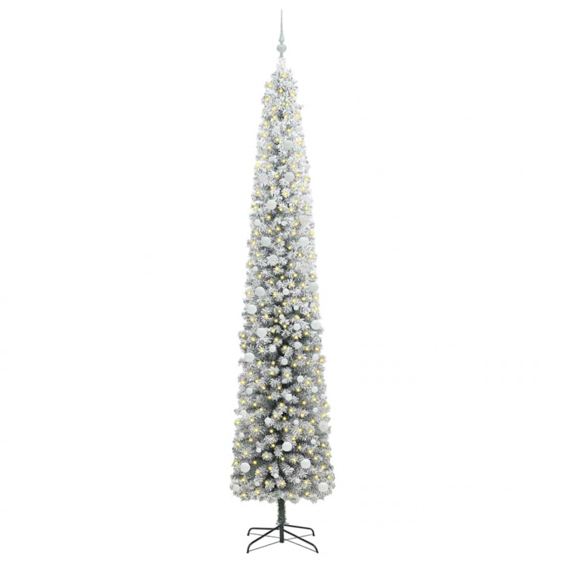 Sztuczna choinka z podstawą Zielony 300 cm PVC, stal i plastik
