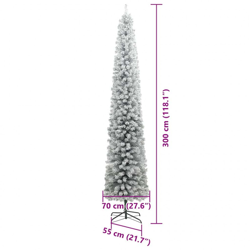 Sztuczna choinka z podstawą Zielony 300 cm PVC, stal i plastik