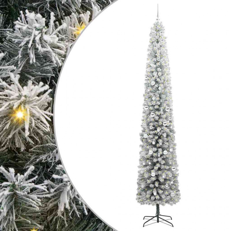 Sztuczna choinka z podstawą Zielony 300 cm PVC, stal i plastik
