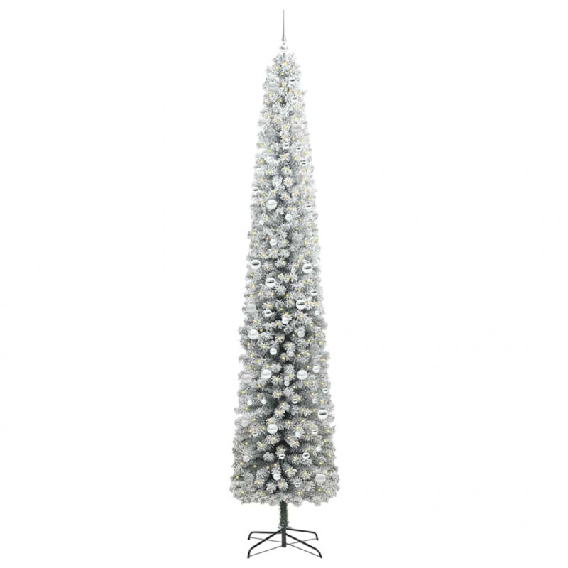 Sztuczna choinka z podstawą Zielony 300 cm PVC, stal i plastik