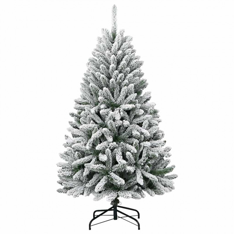 Sztuczna choinka Zielony i Biały 150 cm PVC i Metal