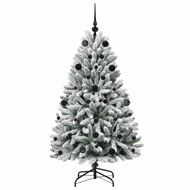 Sztuczna choinka Zielony i Biały 150 cm PVC i Metal