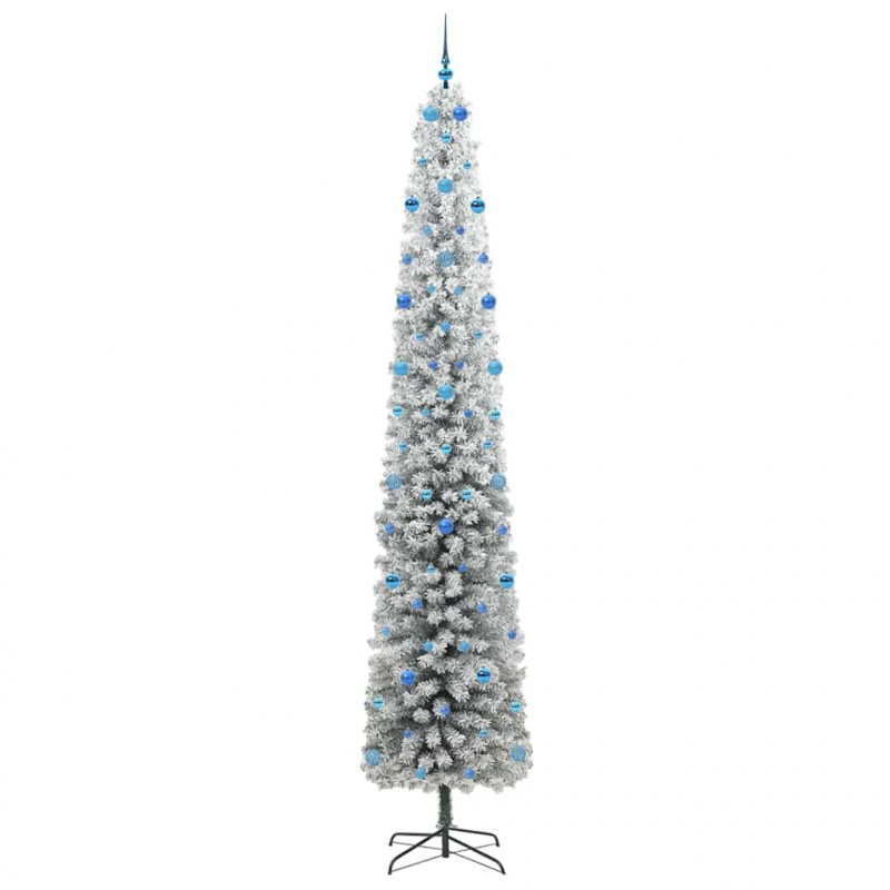 Sztuczna choinka z podstawą Zielony 300 cm PVC, stal i plastik