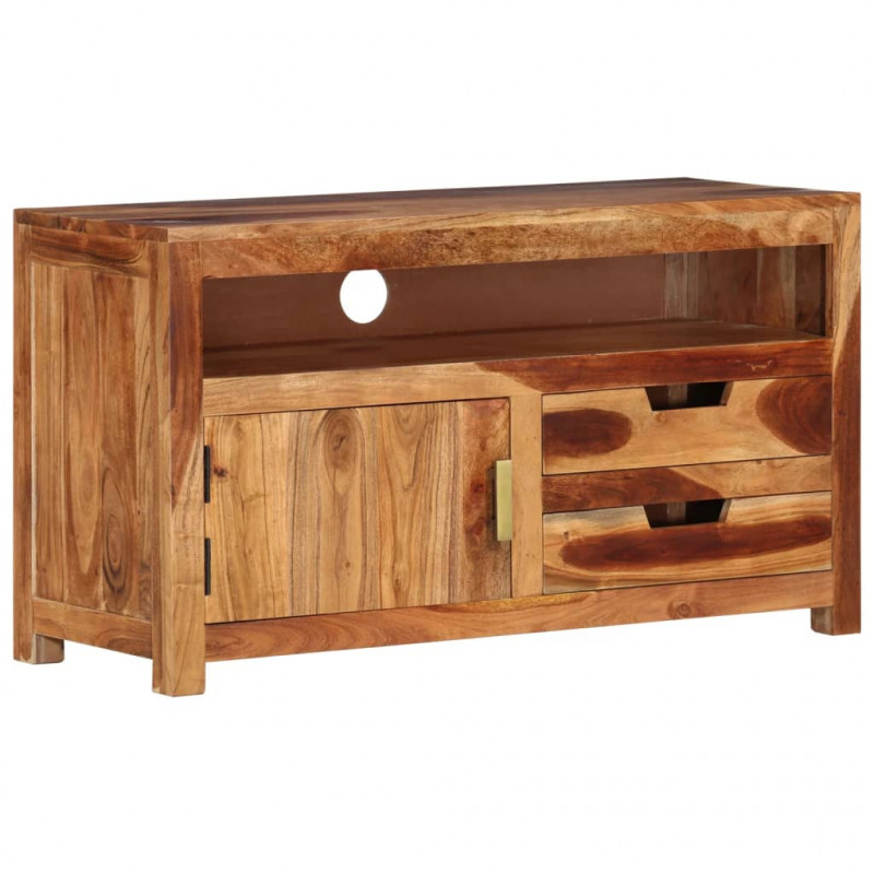 Szafka pod TV, 90x34,5x50 cm, lite drewno akacjowe