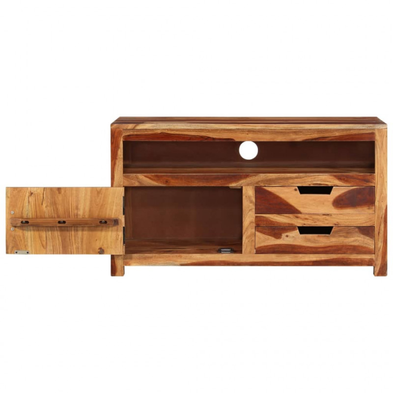 Szafka pod TV, 90x34,5x50 cm, lite drewno akacjowe