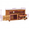 Szafka pod TV, 90x34,5x50 cm, lite drewno akacjowe