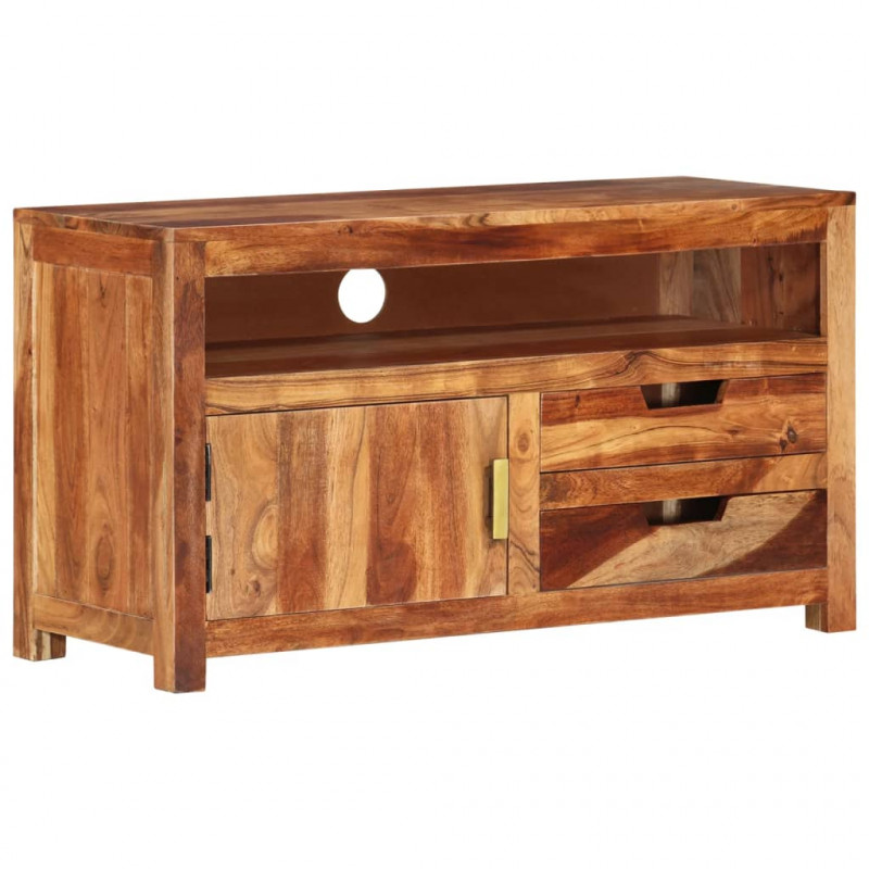 Szafka pod TV, 90x34,5x50 cm, lite drewno akacjowe