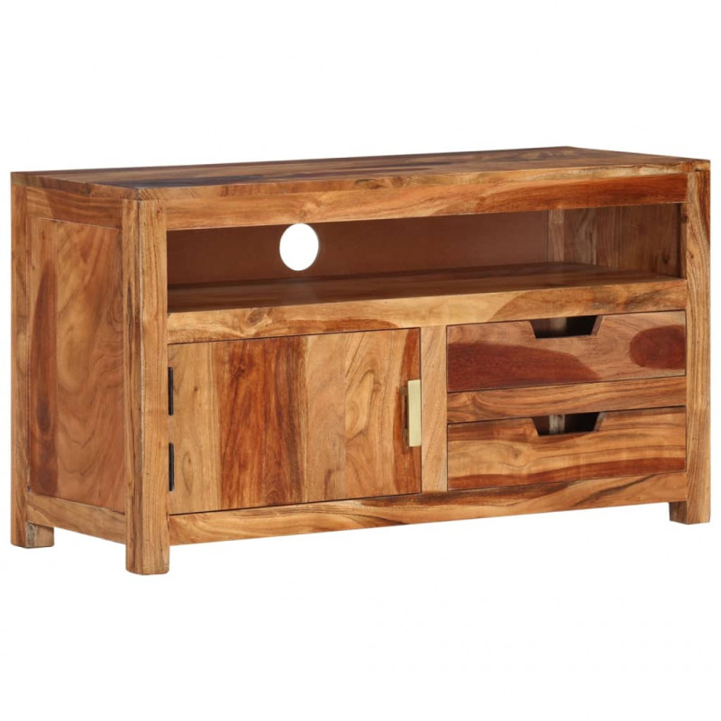 Szafka pod TV, 90x34,5x50 cm, lite drewno akacjowe