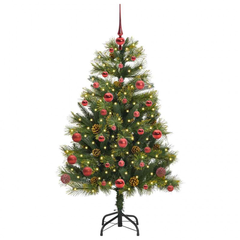 Sztuczna Choinka z Zawieszkami Zielony 150 cm