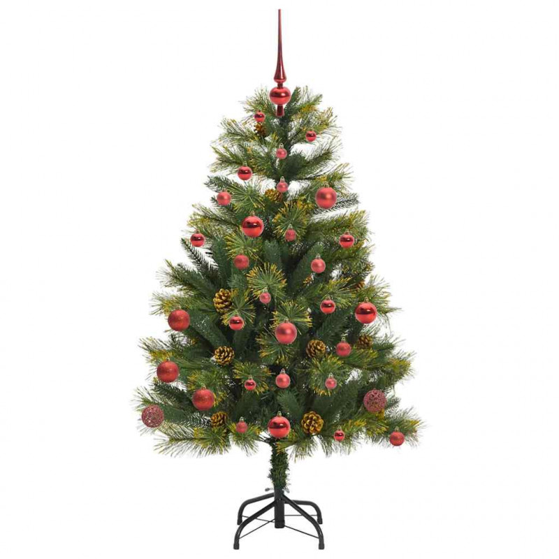 Sztuczna Choinka z Zawieszkami Zielony 150 cm