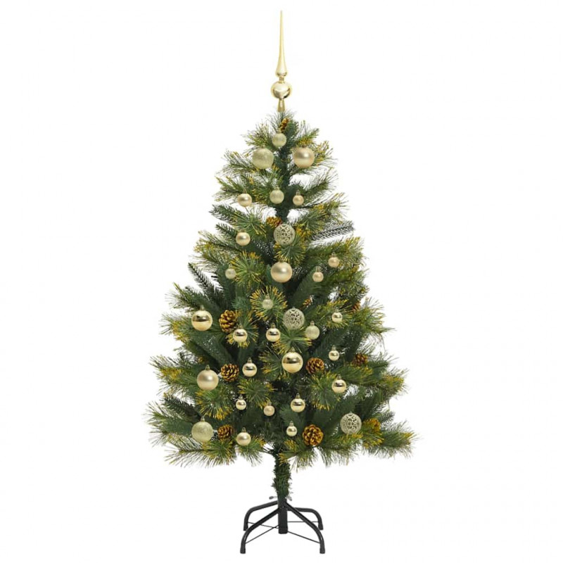 Sztuczna Choinka z Zawieszkami Zielony 150 cm