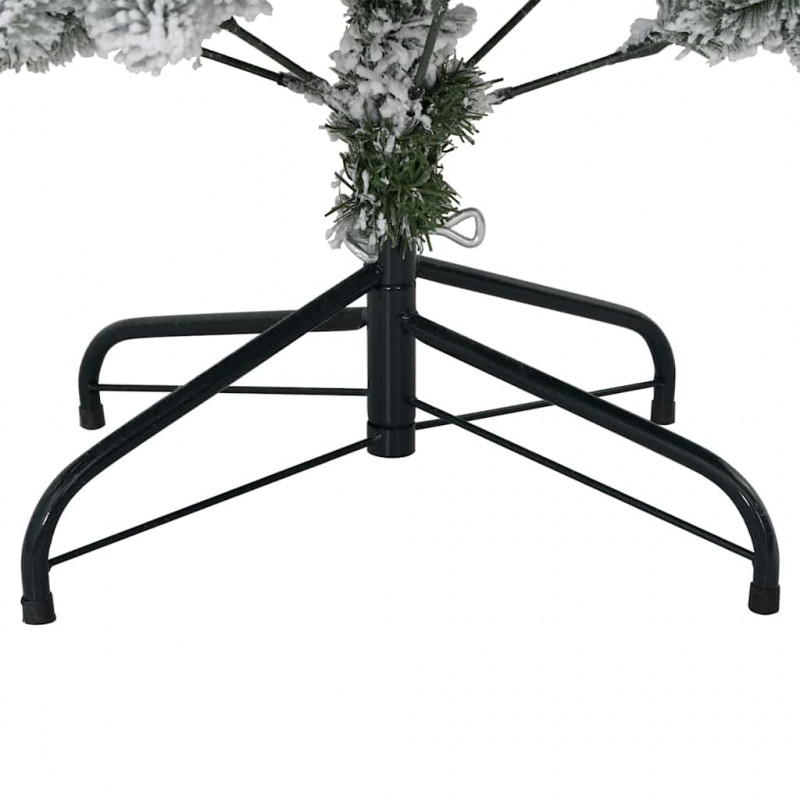 Sztuczna choinka Zielony i Biały 150 cm PVC i Metal