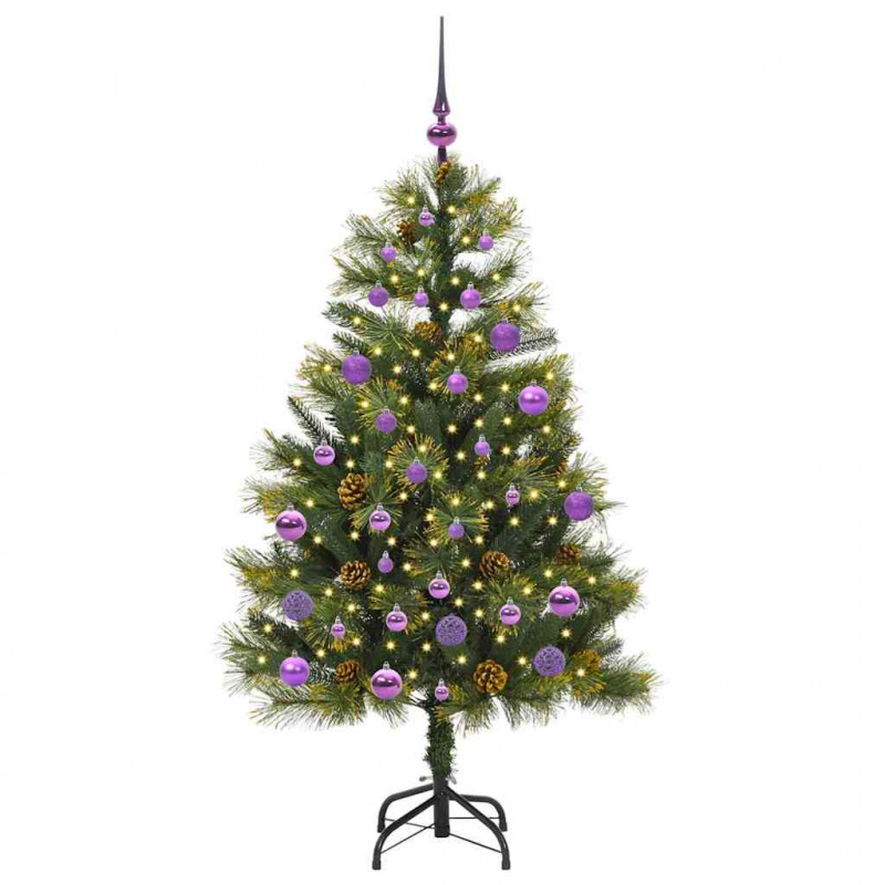 Sztuczna Choinka z Zawieszkami Zielony 150 cm