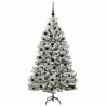 Sztuczna choinka Zielony i Biały 180 cm PVC i Metal