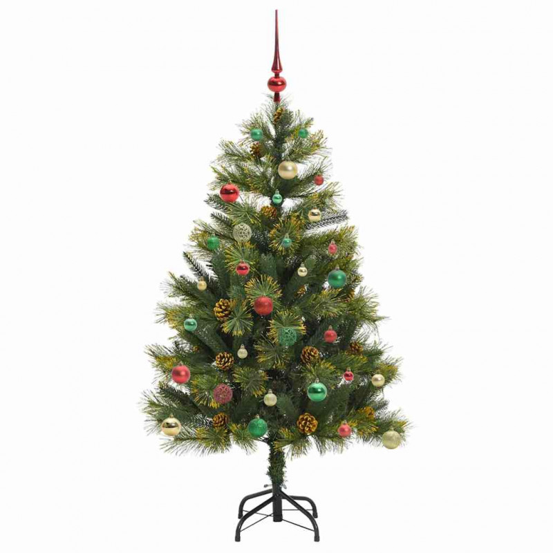 Sztuczna Choinka z Zawieszkami Zielony 150 cm
