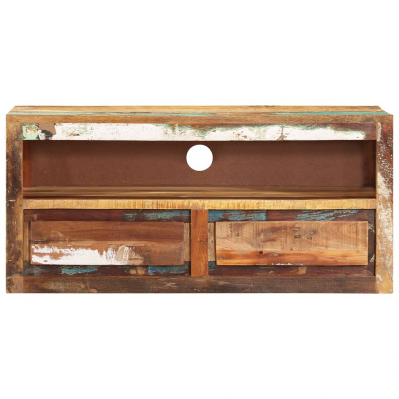 Szafka pod TV, 88x30x40 cm, lite drewno z odzysku