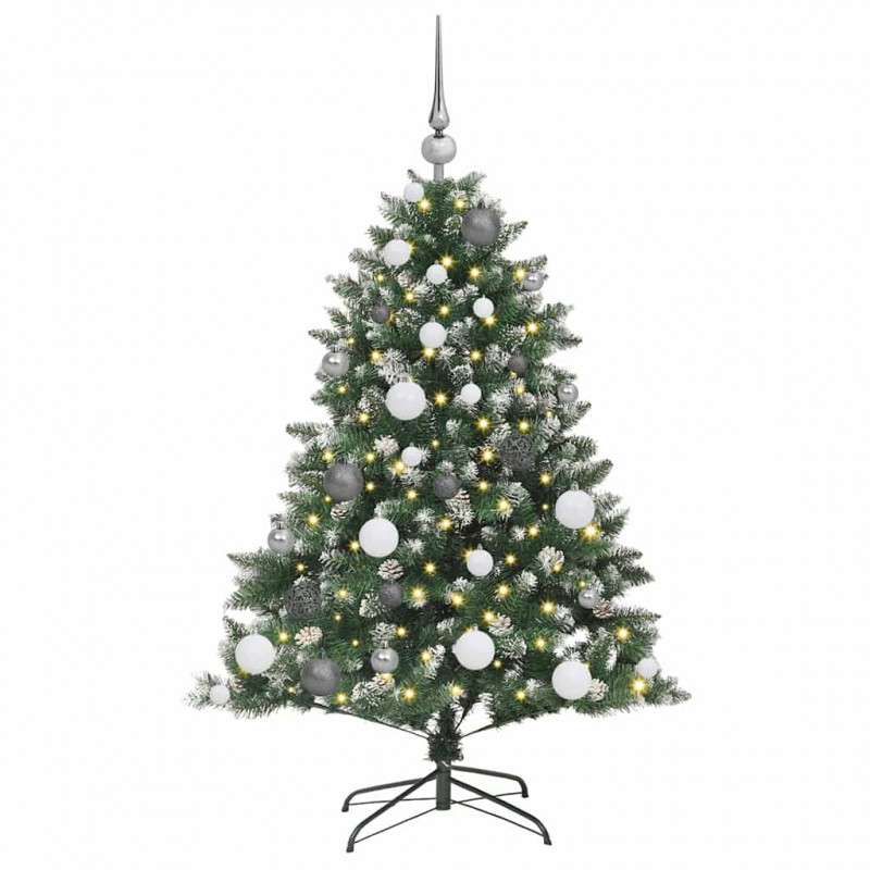 Sztuczna choinka z podstawą Zielony 120 cm PVC, plastik i stal