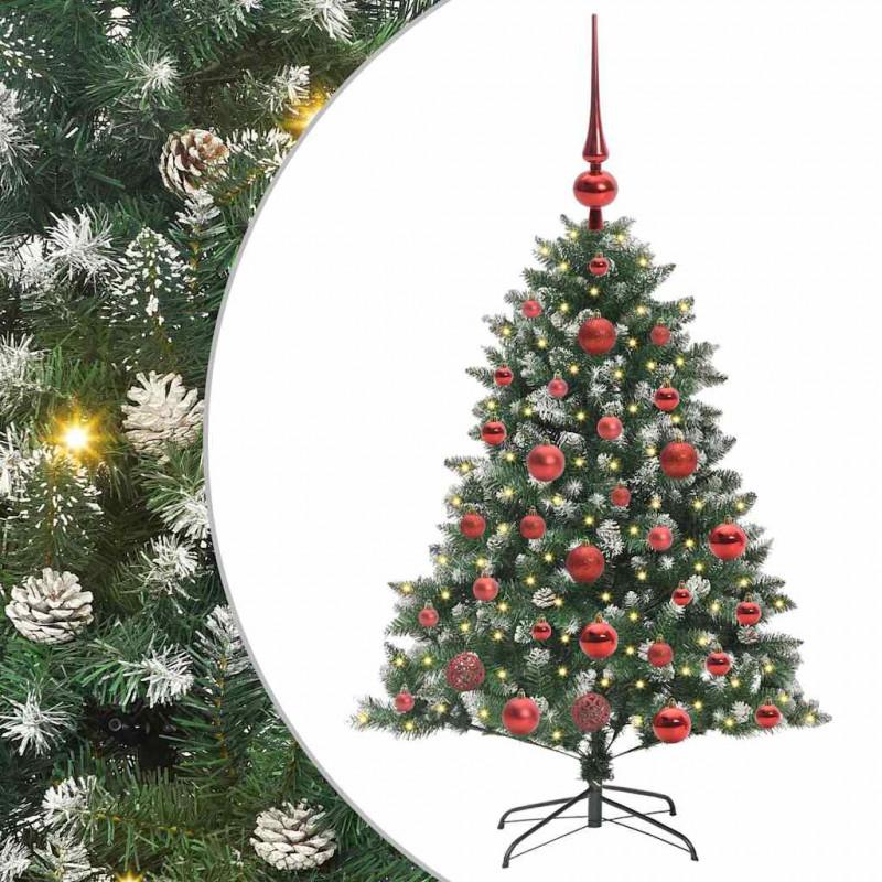Sztuczna choinka z podstawą Zielony 120 cm PVC, plastik i stal