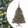 Sztuczna choinka z podstawą Zielony 120 cm PVC, plastik i stal