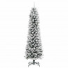 Sztuczna choinka z podstawą Biały 210 cm PVC, Metal i Plastik