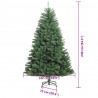 Sztuczna choinka z zawiasami Zielony 240 cm PVC i Metal