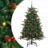 Sztuczna choinka z podstawą Zielony 150 cm PVC, Metal i Plastik