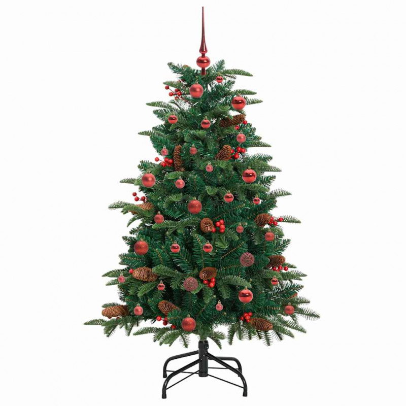 Sztuczna choinka z podstawą Zielony 150 cm PVC, Metal i Plastik