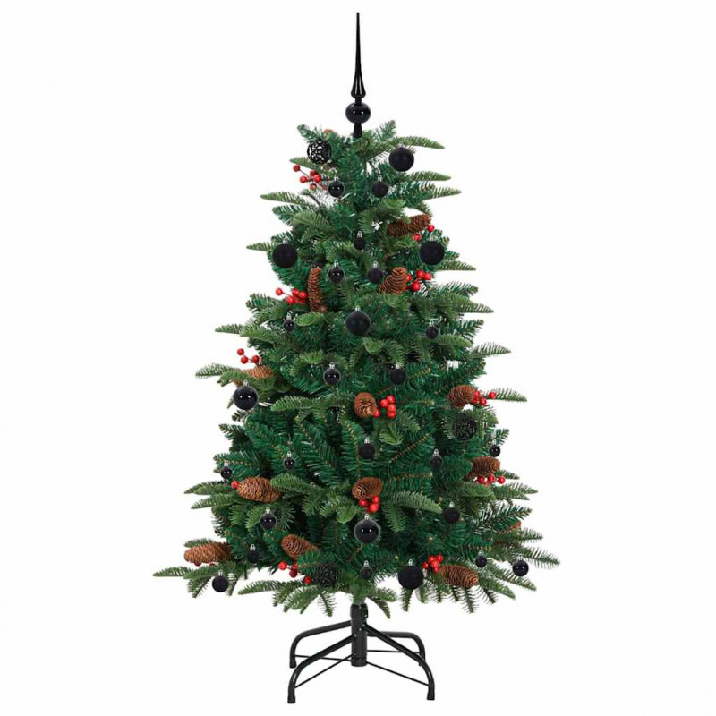 Sztuczna choinka z podstawą Zielony 150 cm PVC, Metal i Plastik